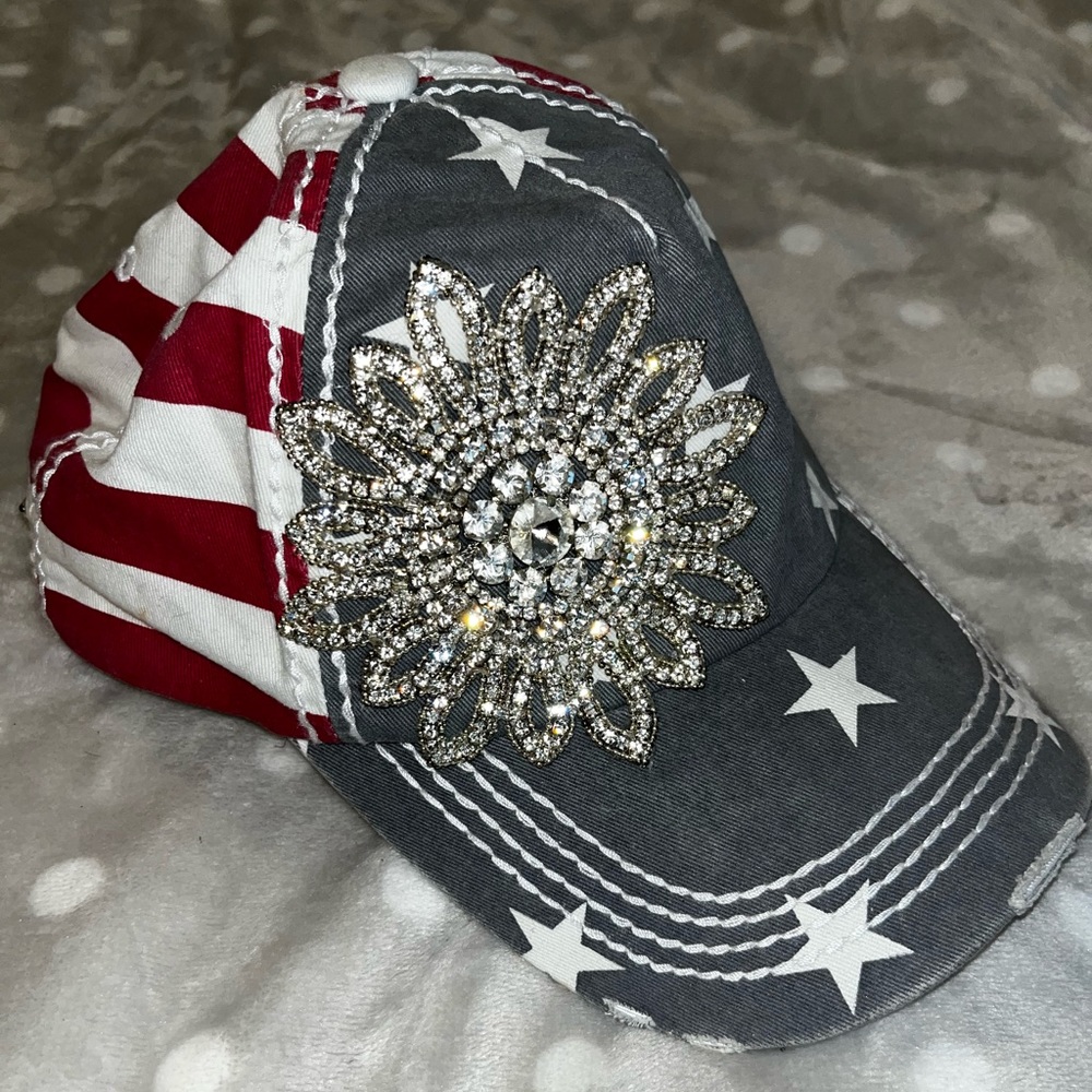 Jeweled flag hat